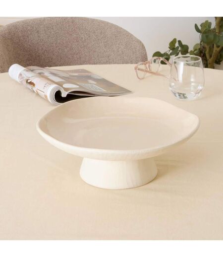 Coupe Déco en Céramique Aria 28cm Beige