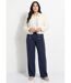 Veste courte droite boutonnée tissu natté uni-3