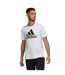 T-shirt Motif/style Gros Logo Essentials Homme Blanc Adidas-4