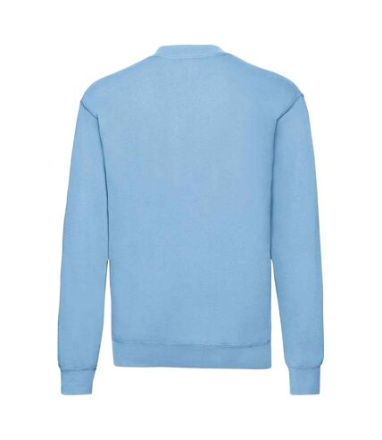 Mens classic 80/20 set-in sweatshirt sky blue Fruit of the Loom