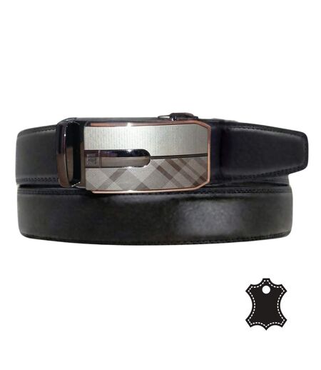Ceinture homme cuir noir - Boucle automatique - Sophistication et confort