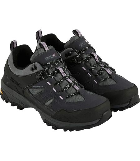 Chaussures De Marche Regen Femme Gris Foncé Vieux Rose Regatta