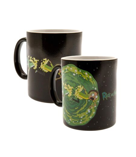 Rick And Morty Official Portal Heat Changing Mug (Black/Green) (One Size) - UTTA2288