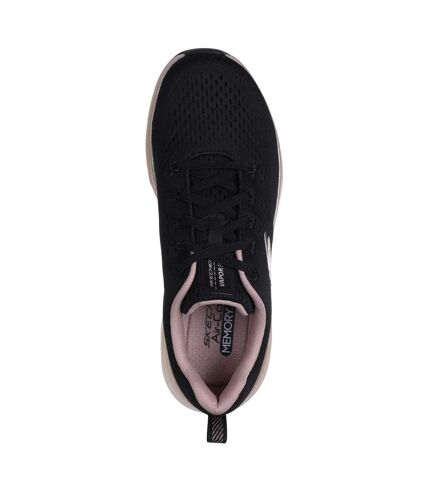 Skechers Womens/Ladies Midnight Glimmer Vapor Foam Sneakers (Black/Rose Gold) - UTFS10490