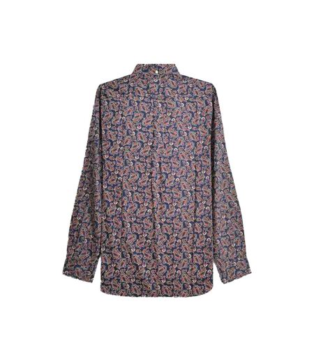 Chemise Manches Longues Motif/style Cachemire Homme Bleu Marine Lambretta
