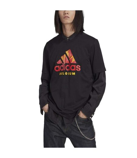 Mens Belgium Graphic T-shirt Black Adidas
