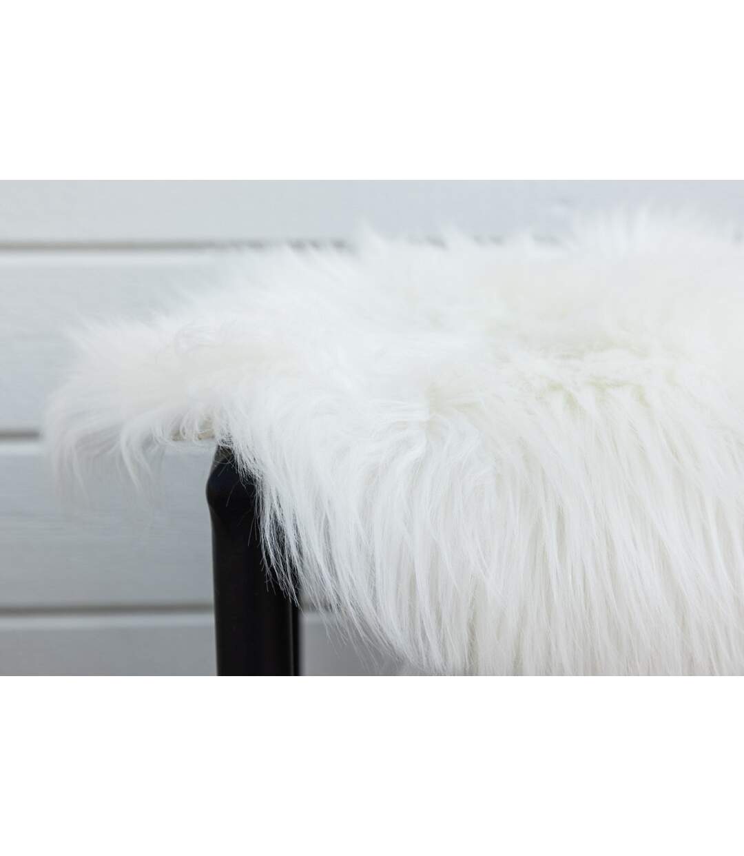 Tapis Imitation Fourrure Katy 55x180cm Blanc-4