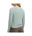 Pull vert d'eau femme superdry essentials cable jumper-2
