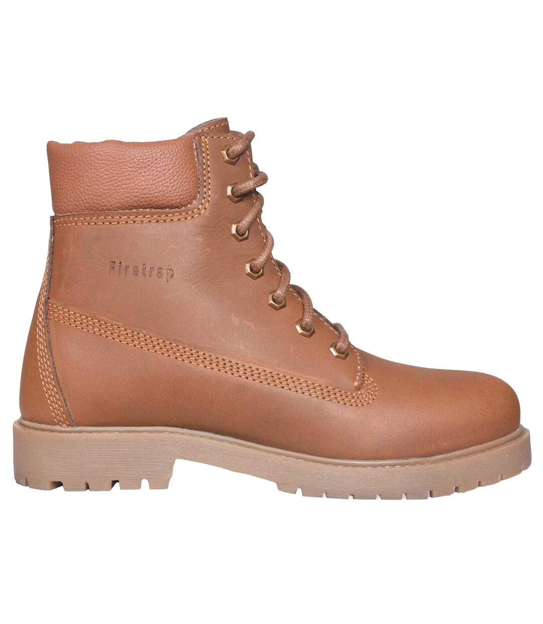 Womens/ladies Tami Leather Boots Tan Firetrap-1