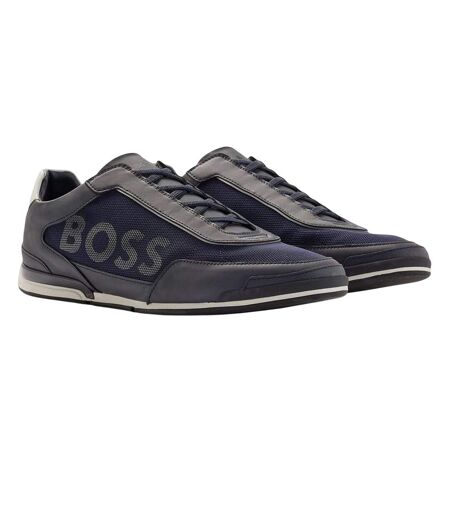 Mens Saturn Slip-on Trainers Dark Blue Boss