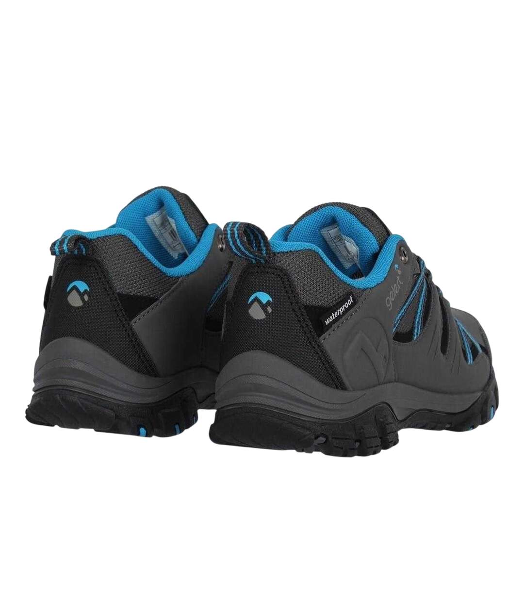 Childrens/kids Horizon Waterproof Walking Shoes Charcoal Blue Gelert-2