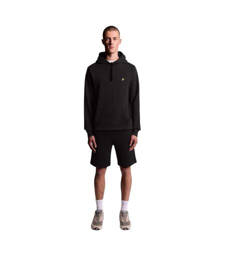 Mens Fleece Plain Sweat Shorts Jet Black Lyle & Scott