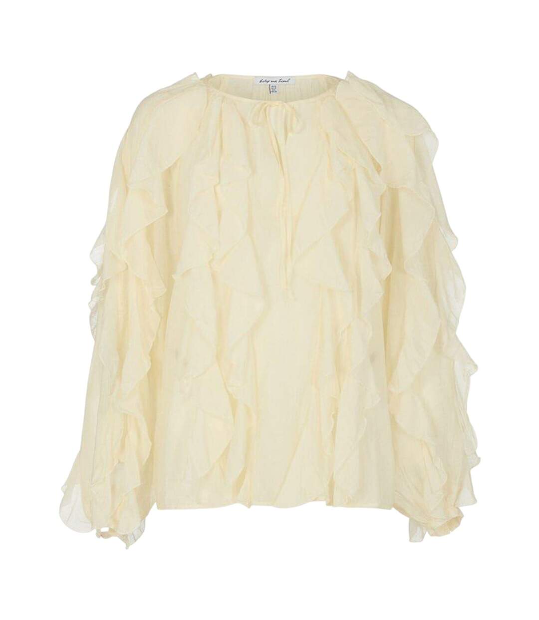 Blouse Manches À Volant Sophie Femme Beige Lily And Lionel-2