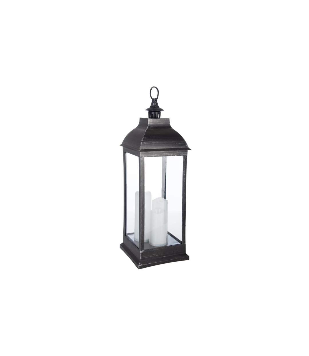 Lanterne Bougies LED Antique 71cm Noir-1