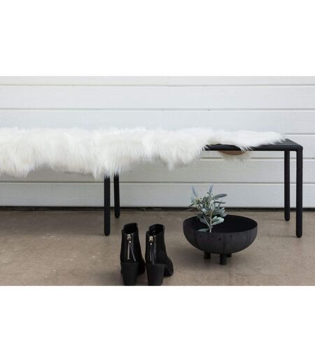Tapis Imitation Fourrure Katy 55x180cm Blanc