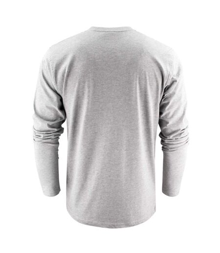 T-shirt Manches Longues Heavy Homme Gris Chiné Printer