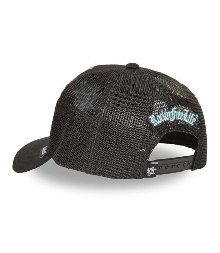 Casquette trucker imprimée avec filet Chained Wolf Rock'n Free Life