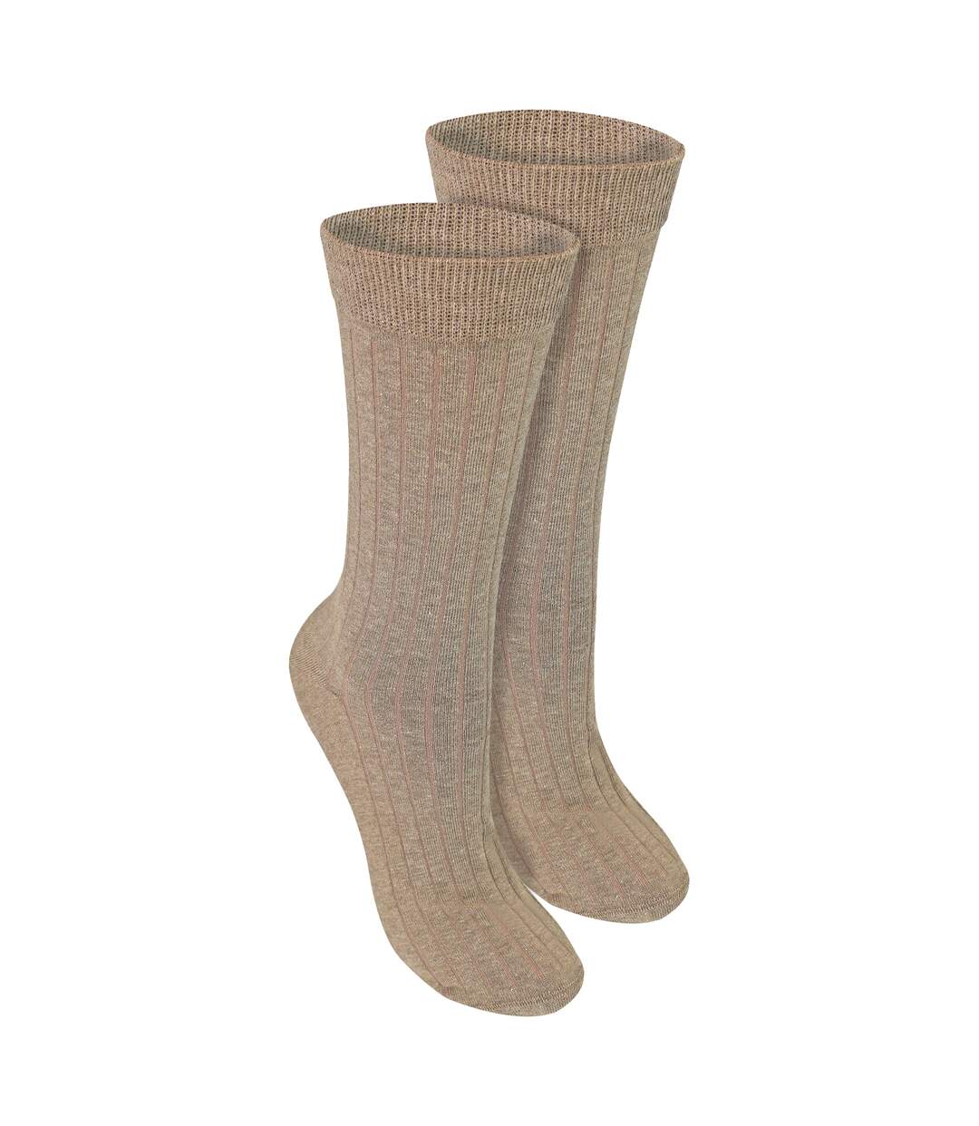 Steven - 2 Paires de Chaussettes Femme Sans Couture en Laine de Chameau Douces-3