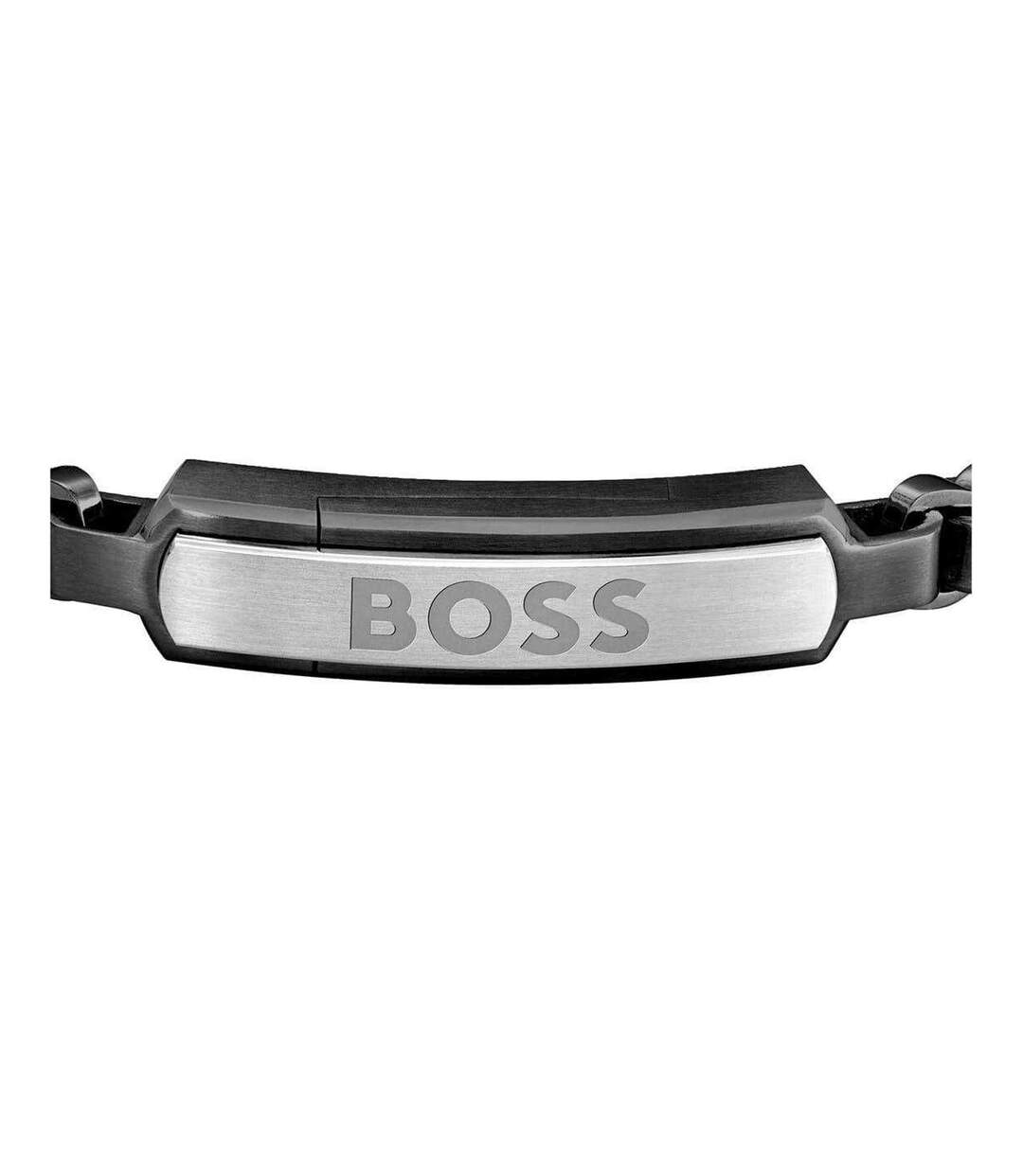 Mens Devon Black Ion Plating Bracelet One Size Black Boss-4