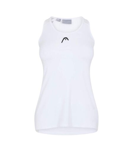 Womens/ladies Spirit Scoop Neck Tank Top White Head
