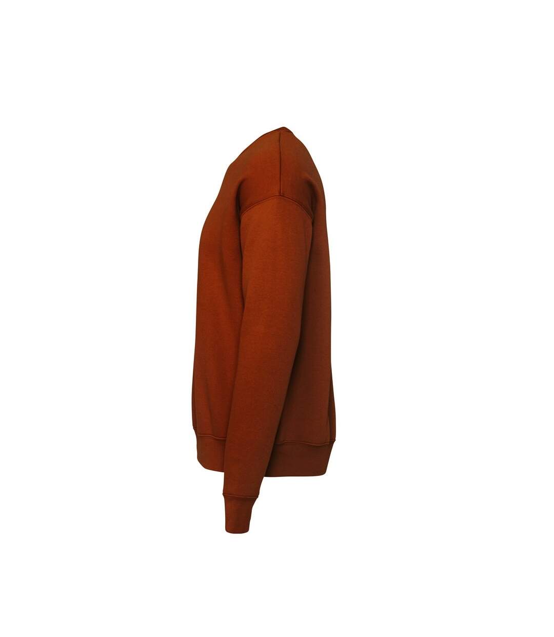 Unisex Adult Fleece Drop Shoulder Sweatshirt Brick Bella + Canvas-3