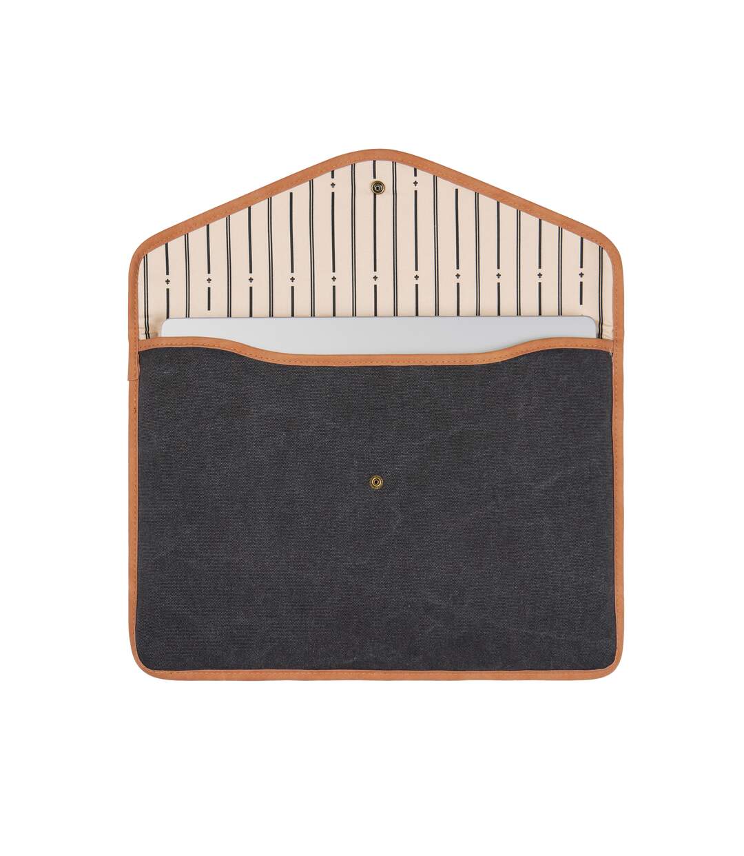 Bosler canvas recycled laptop sleeve one size black Vinga-3