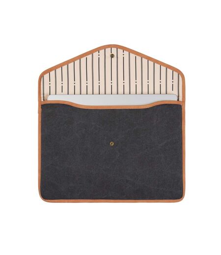 Bosler canvas recycled laptop sleeve one size black Vinga