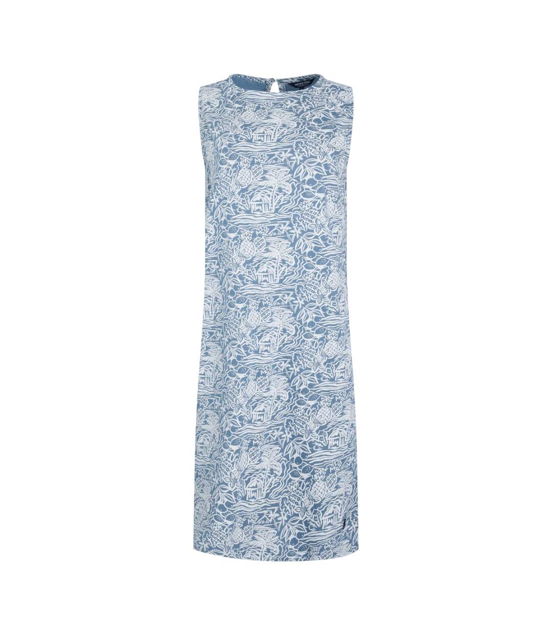 Womens/ladies adenea jersey shift dress blue mirage Weird Fish-1