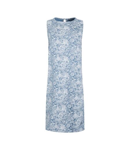 Womens/ladies adenea jersey shift dress blue mirage Weird Fish