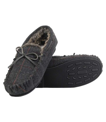 Mens Moccasin Slippers with Memory Foam