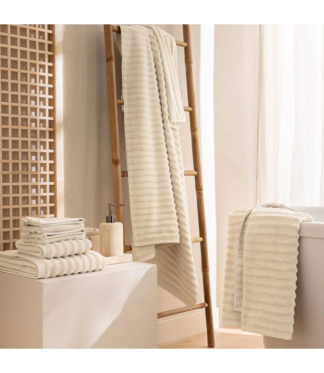 Drap de Douche Maya 70x130cm Ivoire-3