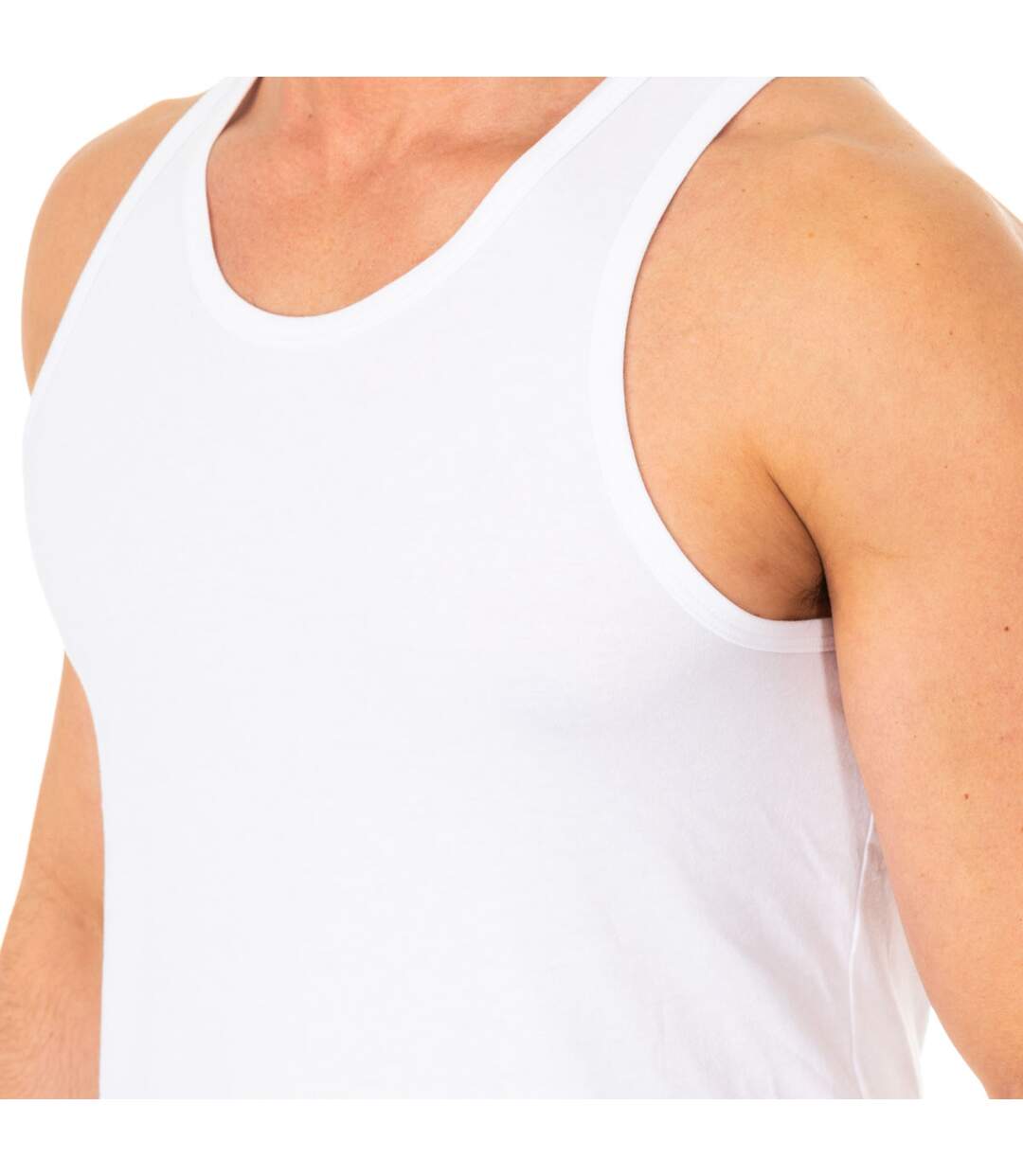 Men's wide-strap round-neck T-shirt A040Z-2