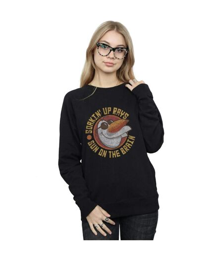 Disney Sweatshirt Frozen Olaf Sun On The Brain Femme/Ladies (Noir) - UTBI19010