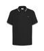 Polo Motif/style Rayure Contrastée Sur Bord Homme Noir Slazenger-2