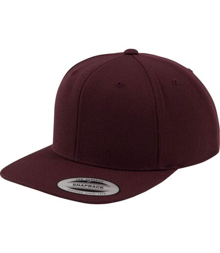 Yupoong Mens The Classic Premium Snapback Cap (Pack of 2) (Maroon/Maroon)
