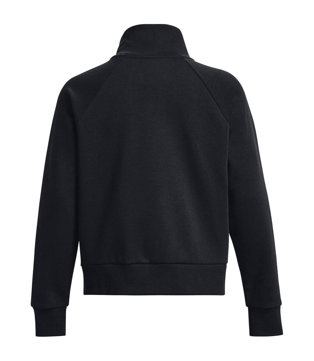 Womens/ladies Rival Half Zip Sweatshirt Black Under Armour-3