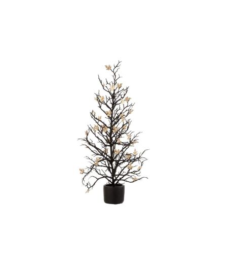 Plante Artificielle Arbre & Feuilles 71cm Noir & Or