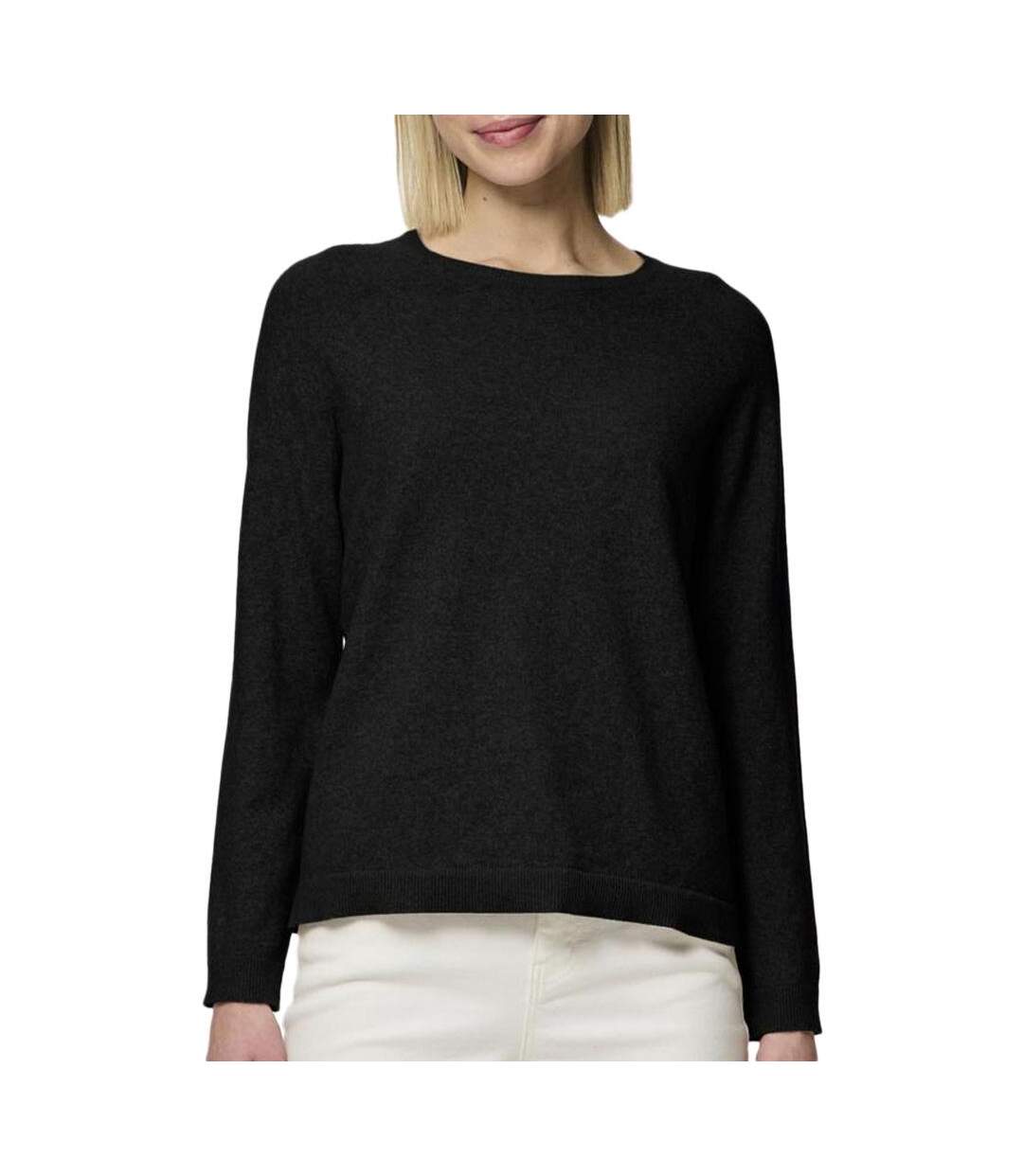 Pull noir femme pieces bree knit-1