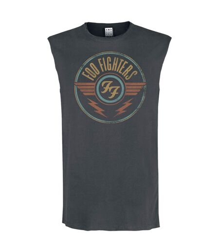Amplified Mens Air Foo Fighters Tank Top (Charcoal) - UTGD1176