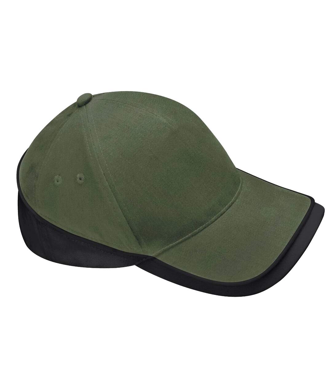 Casquette teamwear competition vert kaki / noir Beechfield