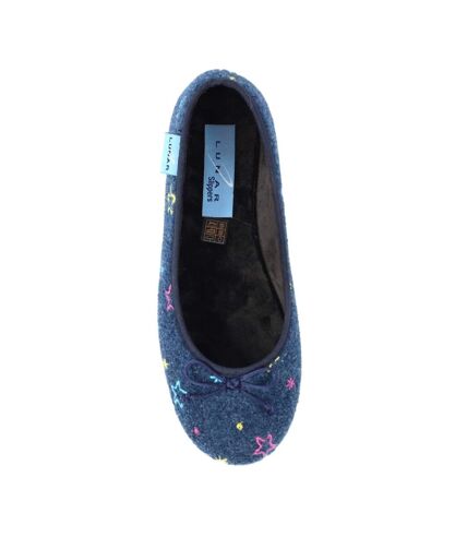 Ballerines berry femme bleu marine Lunar