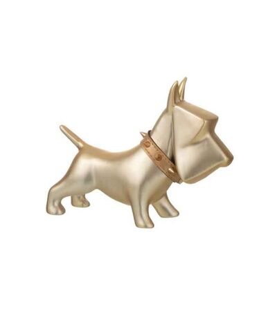 Paris Prix - Statuette Déco chien Céramique 22cm Or