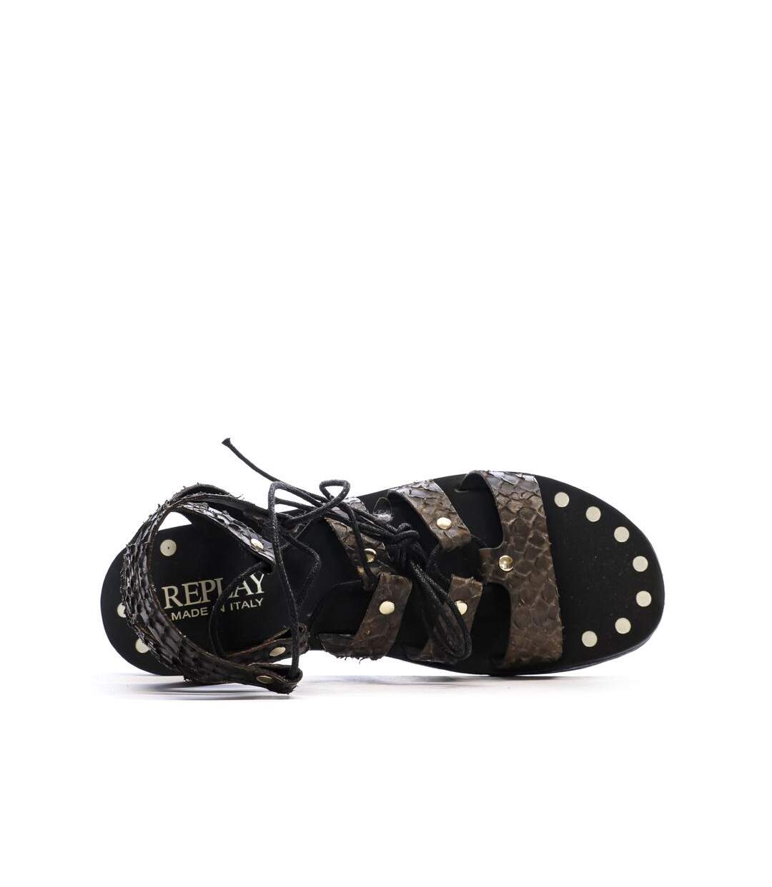 Sandales noir femme replay manila slave-4
