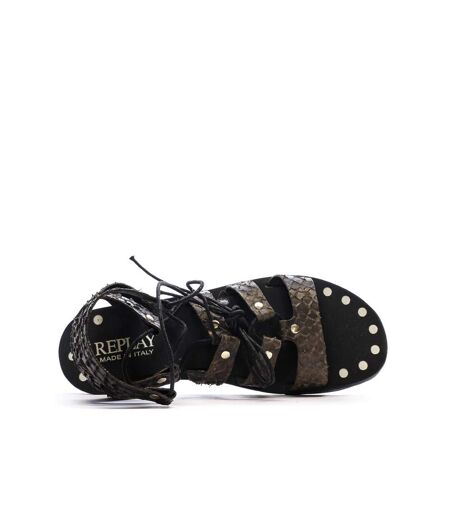 Sandales noir femme replay manila slave