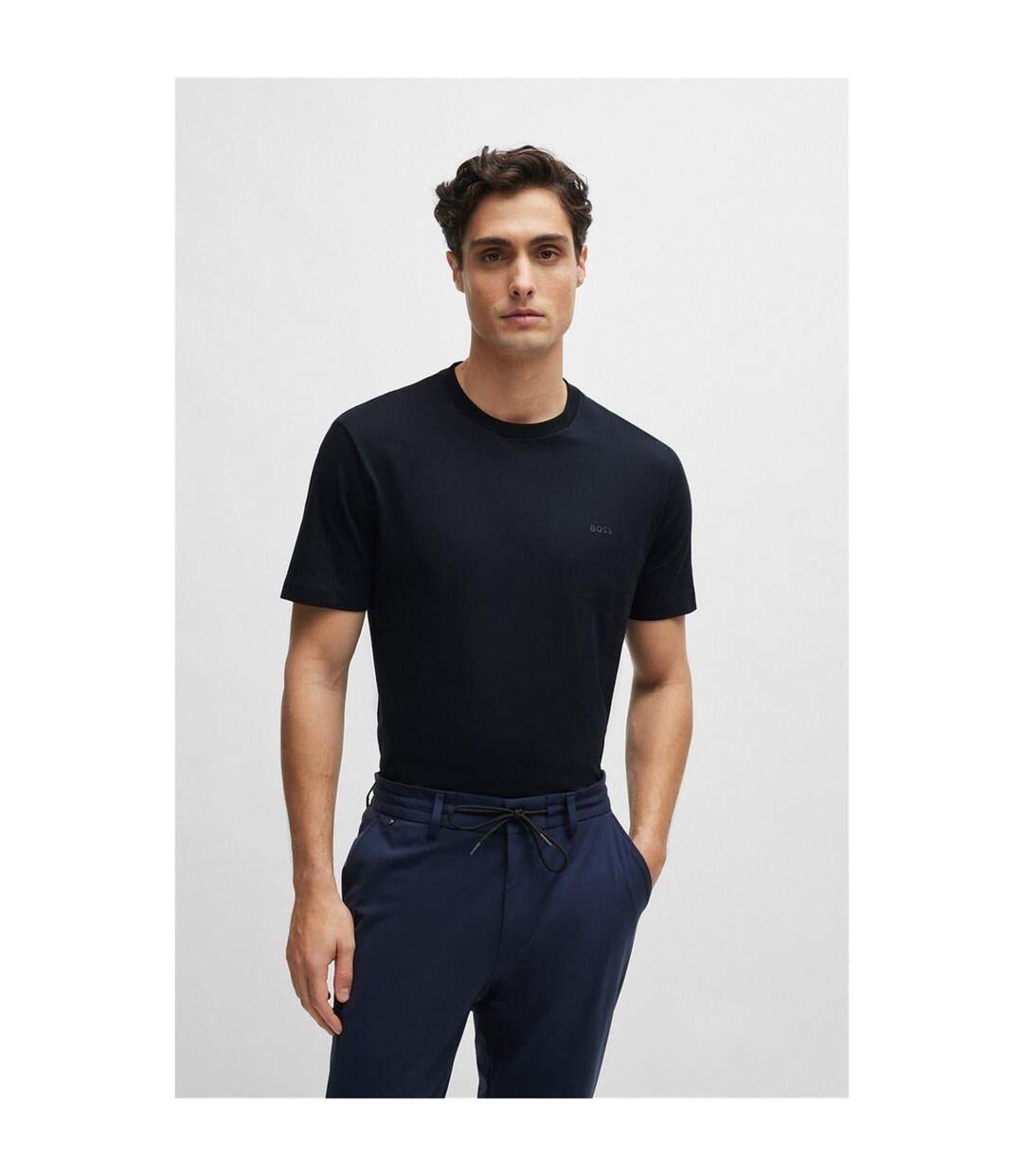 T-shirt Thompson Homme Bleu Marine Boss-1