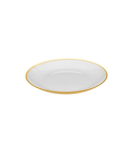 Lot de 6 Assiettes Plates Réutilisables Square 25cm Moutarde