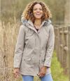 Women's Water-Repellent Microtech Parka - Beige Atlas For Men