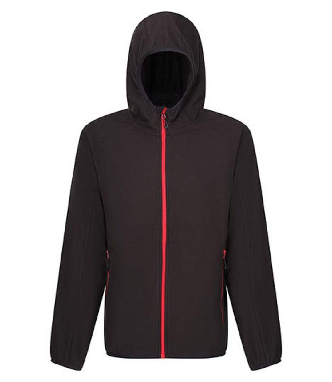 Veste polaire à capuche - Homme - TRF690 - noir et rouge-2