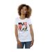 Disney T-shirt en coton Mickey Mouse Heart The Earth Femme/Ladies (Blanc) - UTBI32176-2