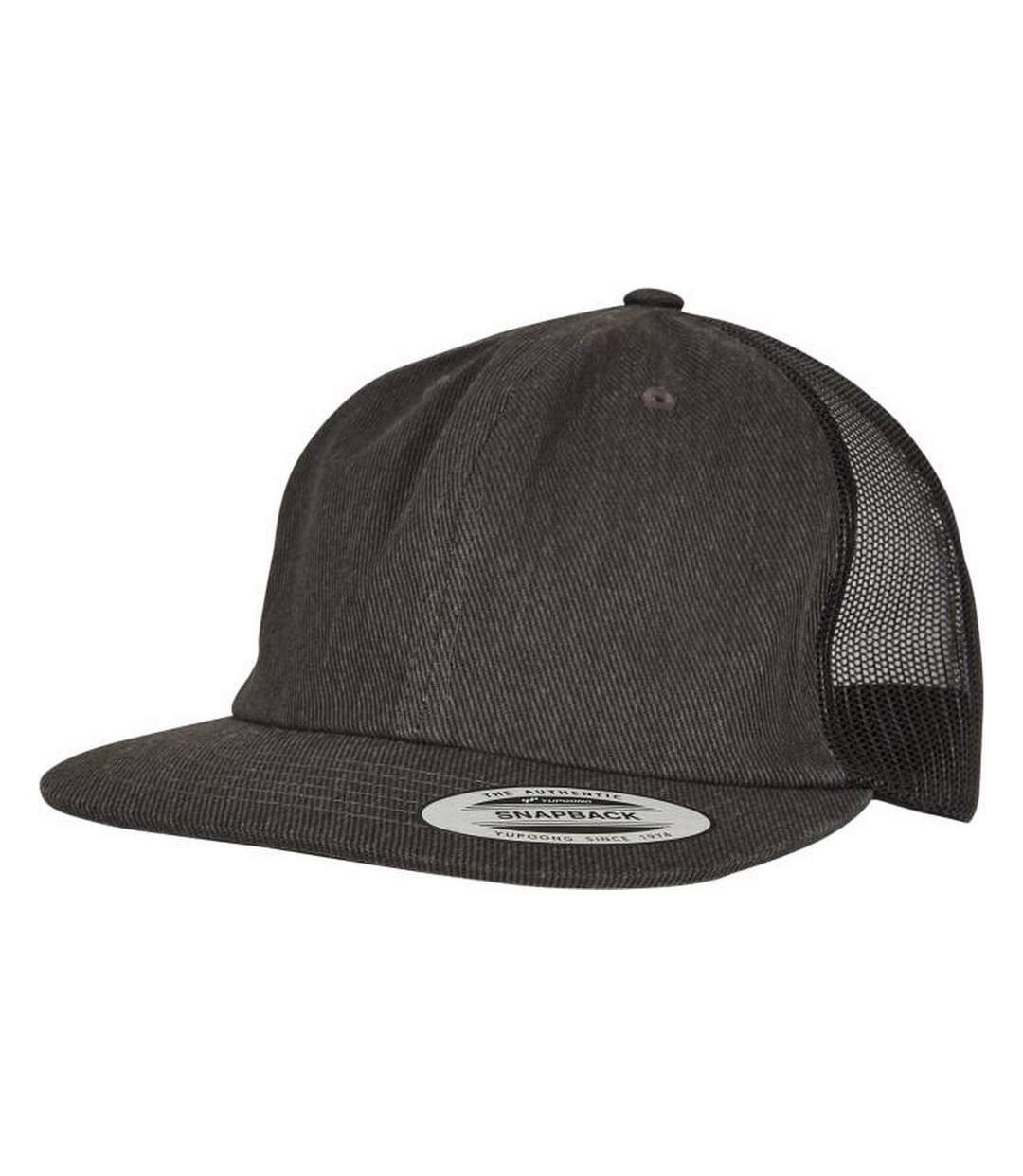 Casquette Trucker Noir Brut Flexfit-4